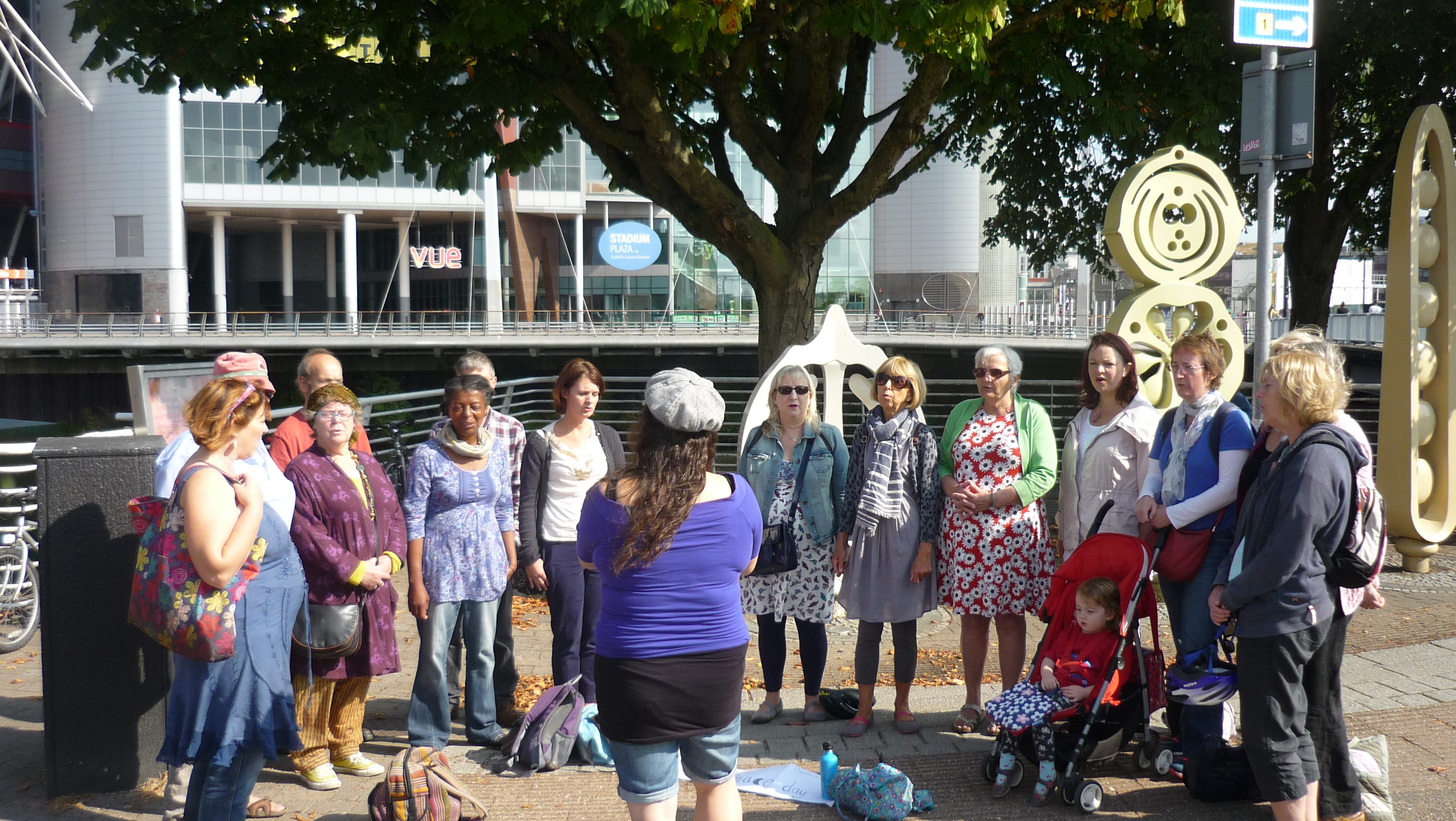 Singing at the Spice Statues on International Peace Day 2014